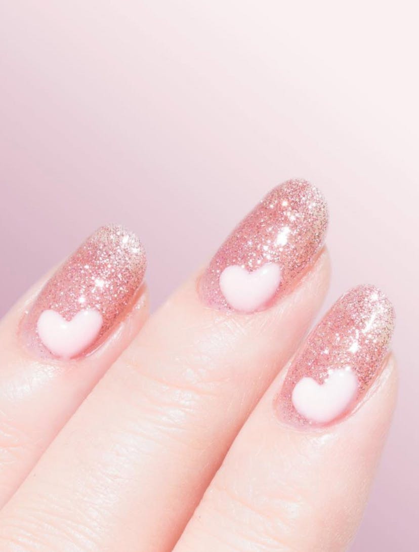pink valentines day nails｜TikTok Search