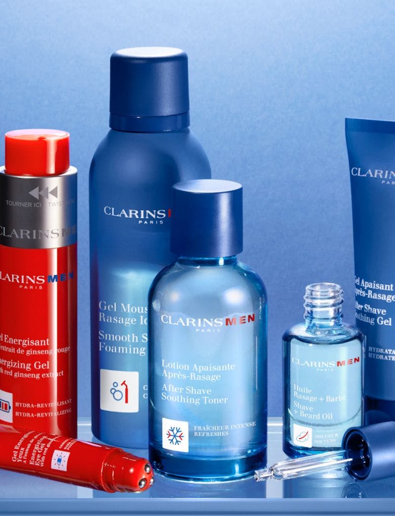 clarins barbershop products 