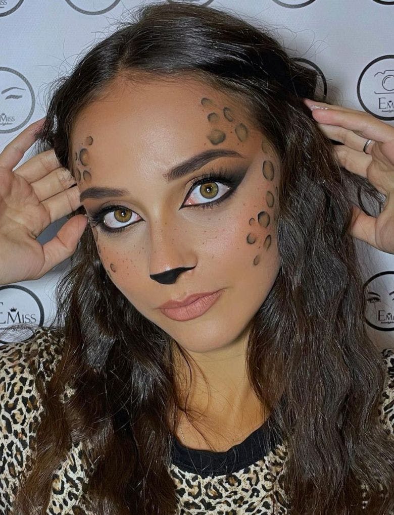 leopard halloween makeup