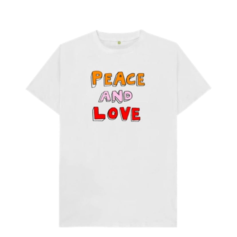 Bella Freud 'Peace and Love' T-shirt, £25
