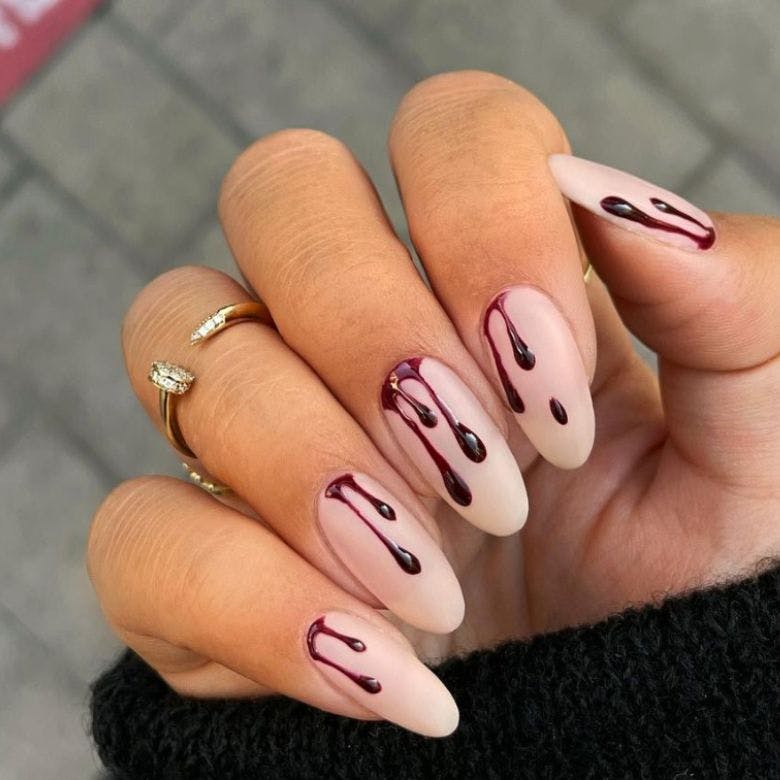 Blood dripping nails