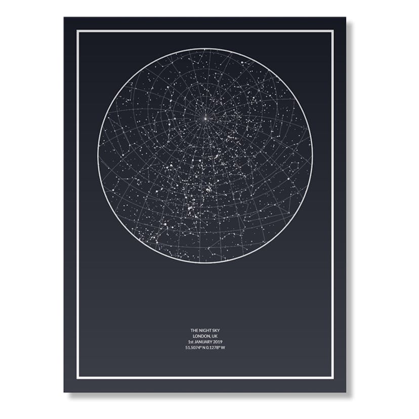 The Night Sky Custom Star Map, £35 
