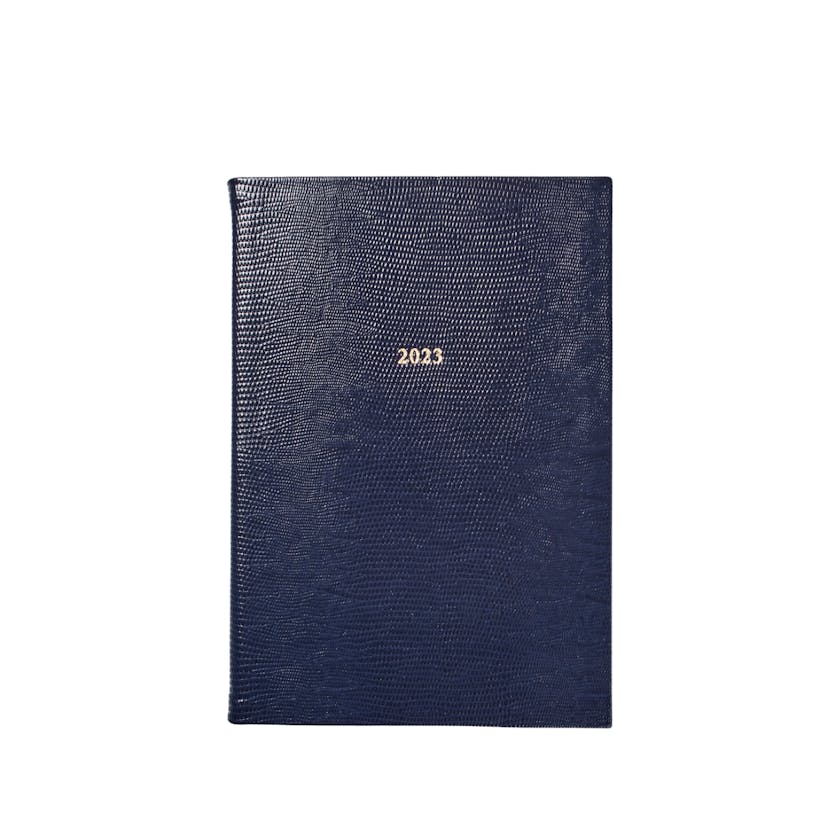 Aspinal of London 2023 A5 Day to Page Leather Diary